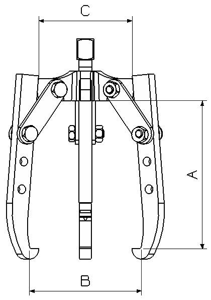 EXTRACTOR 3 GARRAS COMBERTIBLE EN 2    85X100